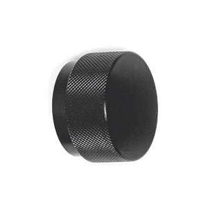 Buton mobilier Viefe Graf Big, negru periat, Ø 38 mm
