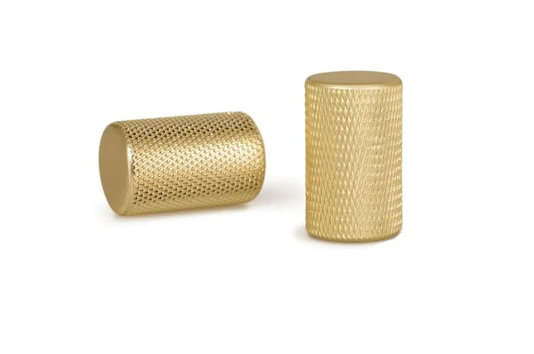 Buton mobilier Viefe Graf, alamă periată, Ø 17,5 mm