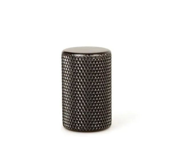 Buton mobilier Viefe Graf, negru mat, Ø 17,5 mm