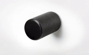 Buton mobilier Viefe Graf, negru mat, Ø 17,5 mm