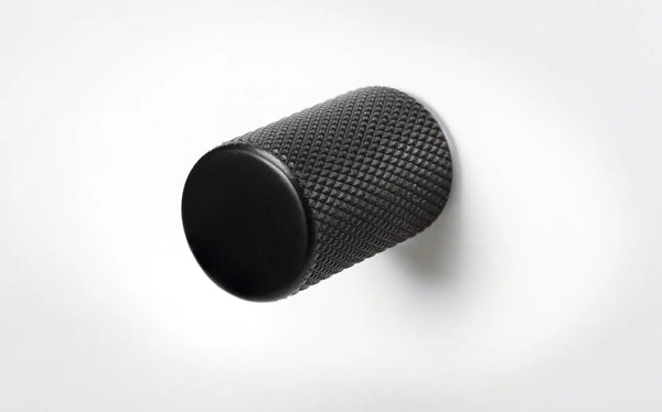 Buton mobilier Viefe Graf, negru mat, Ø 17,5 mm