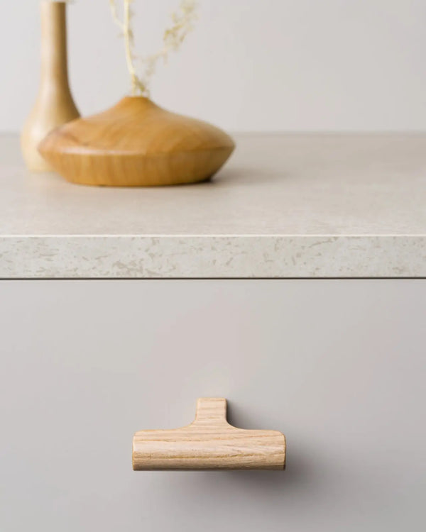 Buton mobilier Viefe Hinoki Wood, natur, 60 × 36,7 mm - imagine 2