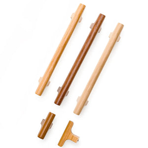 Buton mobilier Viefe Hinoki Wood, stejar, 60 × 36,7 mm - imagine 5