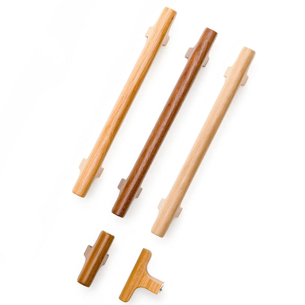 Buton mobilier Viefe Hinoki Wood, stejar, 60 × 36,7 mm - imagine 5