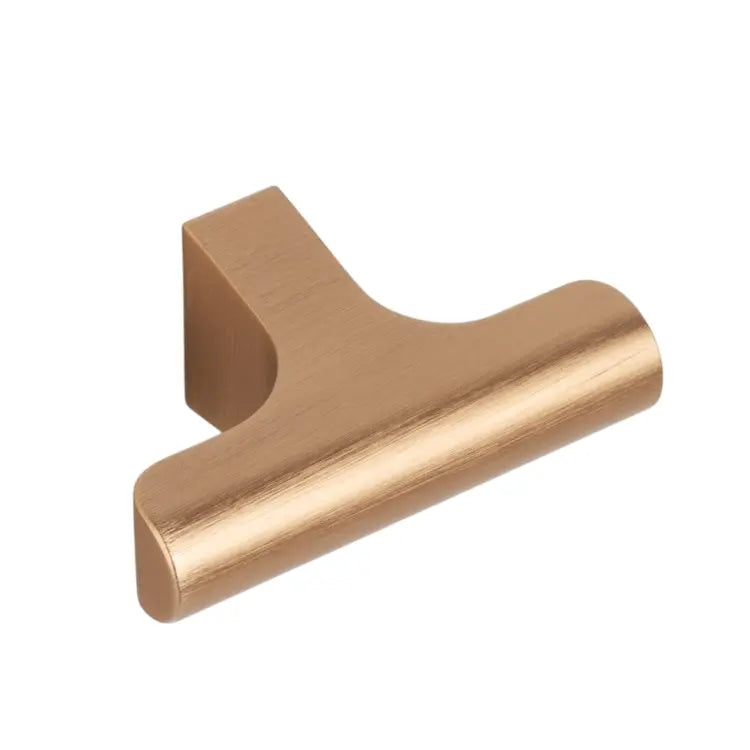 Buton mobilier Viefe Hinoki, alamă cava periată, 60 × 36,7 mm