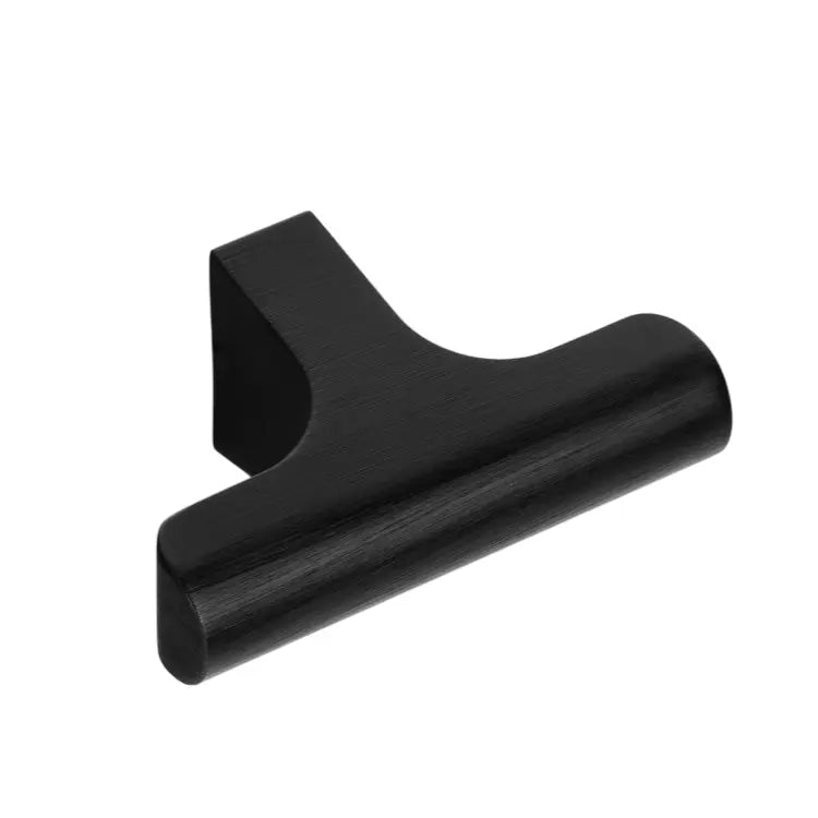 Buton mobilier Viefe Hinoki, negru periat, 60 × 36,7 mm