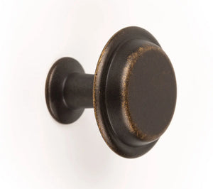 Buton mobilier Viefe Land, alamă antichizată, Ø 40 mm
