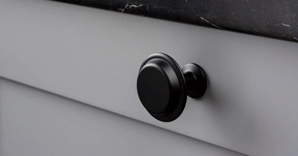 Buton mobilier Viefe Land, negru mat, Ø 40 mm