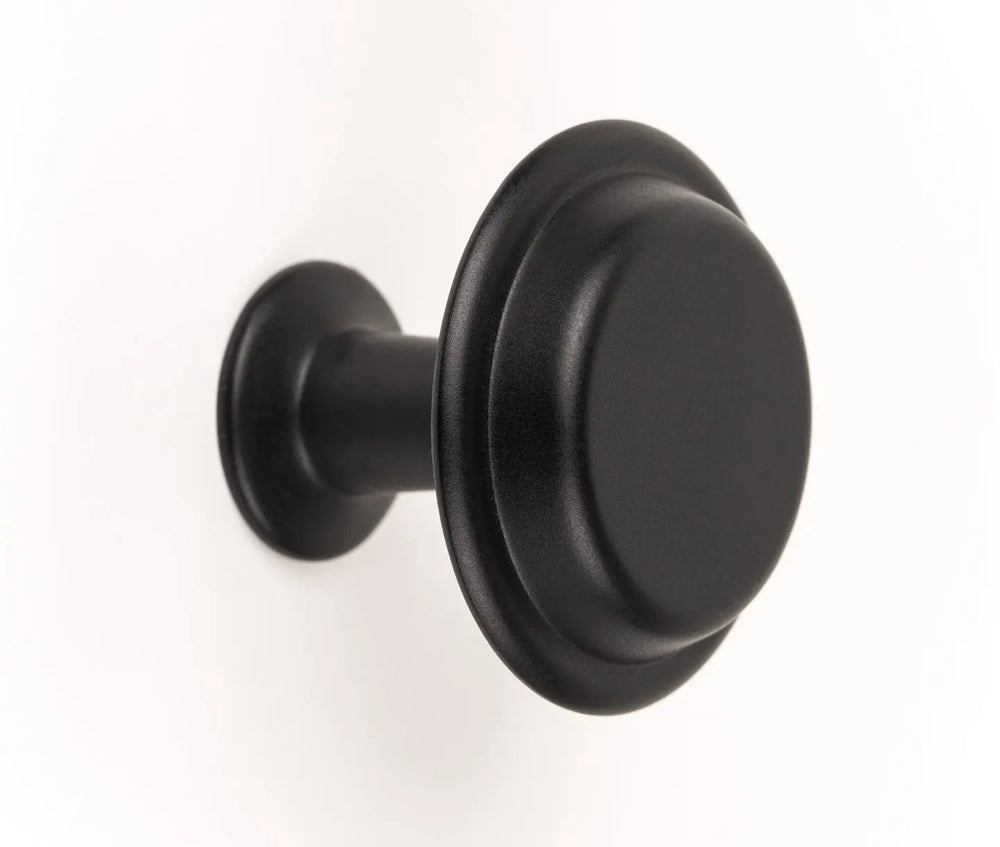 Buton mobilier Viefe Land, negru mat, Ø 40 mm