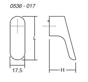 Buton mobilier Viefe Luv, alamă cava periată, 51,2 mm - imagine 2