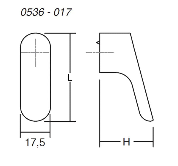 Buton mobilier Viefe Luv, alamă cava periată, 51,2 mm - imagine 2