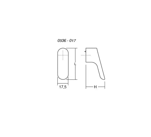 Buton mobilier Viefe Luv, negru mat, 51,2 mm - imagine 3