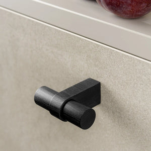 Buton mobilier Viefe Nobb, negru periat, 52 × 45 mm - imagine 2