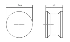 Buton mobilier Viefe OH!, stejar, 40 mm