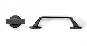 Buton mobilier Viefe Oto, negru texturat, 60 × 37 mm - imagine 2