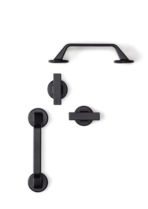 Buton mobilier Viefe Oto, negru texturat, 60 × 37 mm - imagine 6