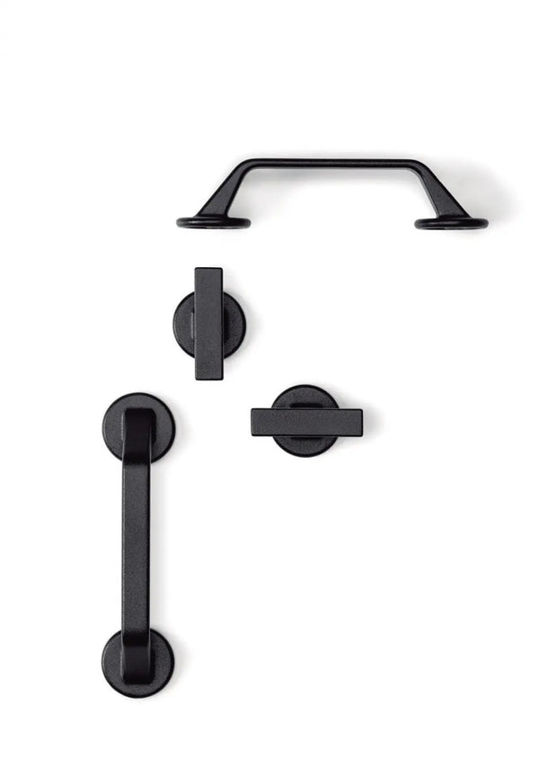Buton mobilier Viefe Oto, negru texturat, 60 × 37 mm - imagine 6
