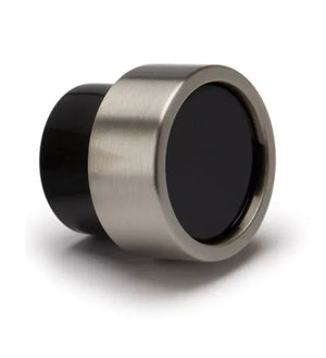 Buton mobilier Viefe Piston, negru și nichel periat, Ø 34,5 mm