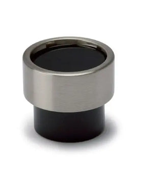Buton mobilier Viefe Piston, negru și nichel periat, Ø 34,5 mm