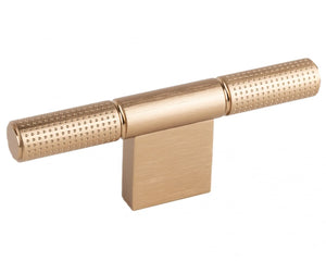 Buton mobilier Viefe Point, alamă cava periată, 110 × 40,9 mm