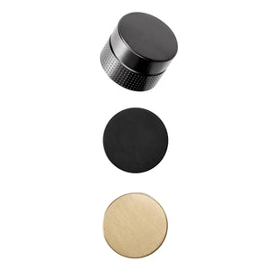 Buton mobilier Viefe Point, alamă cava periată, Ø 40 mm