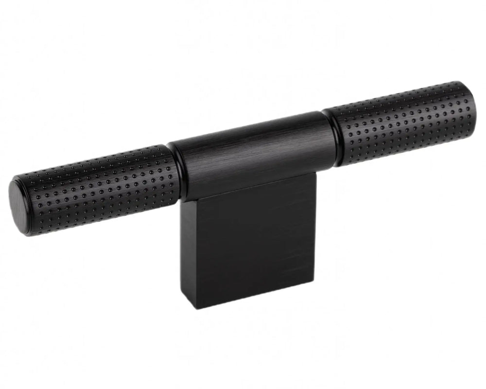 Buton mobilier Viefe Point, negru periat, 110 × 40,9 mm