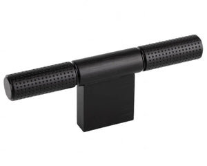 Buton mobilier Viefe Point, negru periat, 110 × 40,9 mm