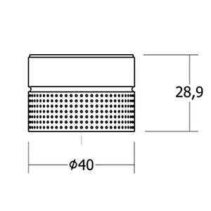 Buton mobilier Viefe Point, negru periat, Ø 40 mm - imagine 3