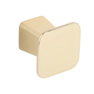 Buton mobilier Viefe Prism, alamă lustruită, 32 × 28 mm