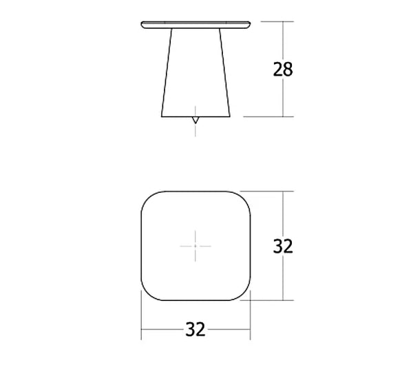 Buton mobilier Viefe Prism, negru titan, 32 × 28 mm - imagine 2