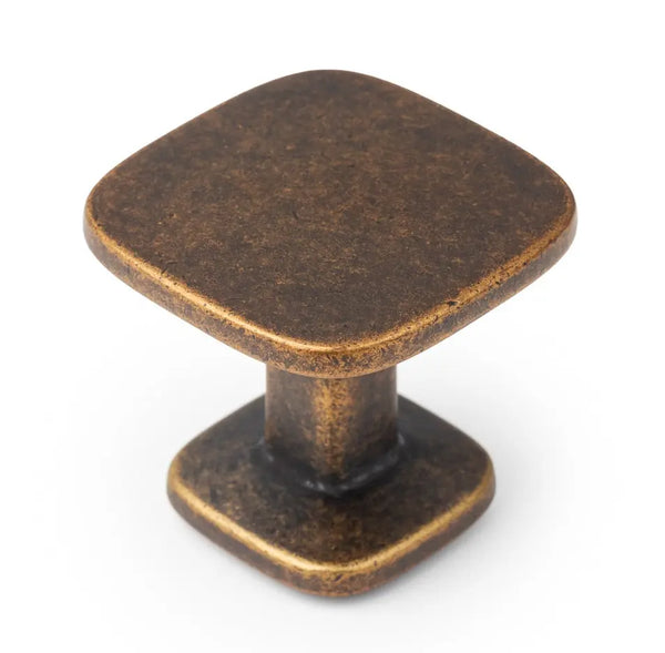 Buton mobilier Viefe Quart Big, alamă rustică, 33,8 × 33,8 mm - imagine 3