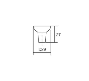 Buton mobilier Viefe Raviolo, alamă antichizată, Ø 29 mm