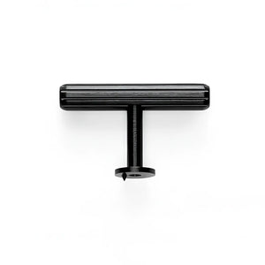Buton mobilier Viefe Rille, negru periat, 55 × 34 mm