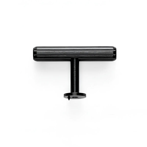 Buton mobilier Viefe Rille, negru periat, 55 × 34 mm