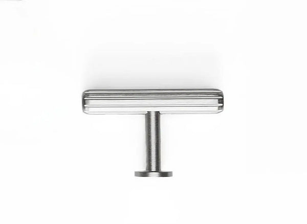 Buton mobilier Viefe Rille, oțel inoxidabil, 55 × 34 mm