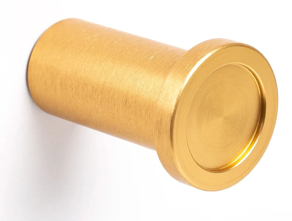Buton mobilier Viefe Round, alamă întunecată periată, Ø 25 mm