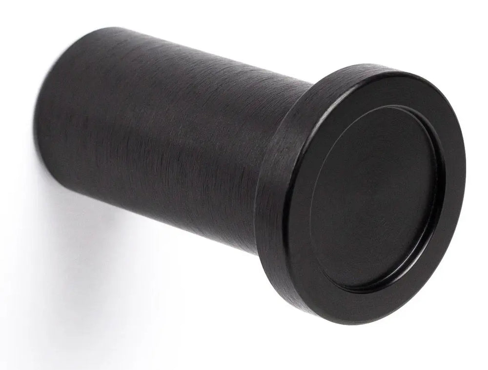 Buton mobilier Viefe Round, negru periat, Ø 25 mm