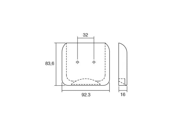 Buton mobilier Viefe Tacco, fag, 92,3 mm - imagine 4