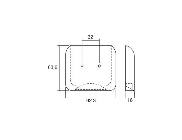Buton mobilier Viefe Tacco, frasin, 92,3 mm