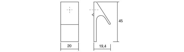 Buton mobilier Viefe Zapa, crom mat, 45 mm