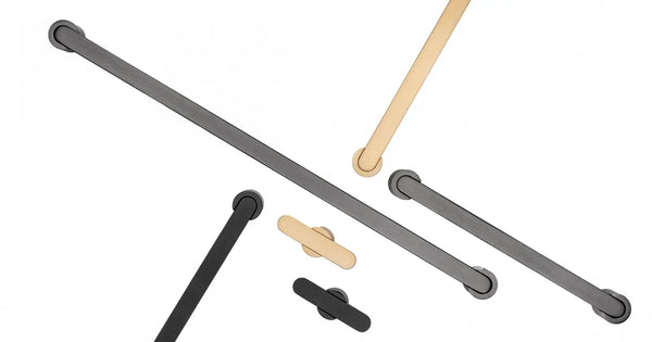 Buton mobilier Viefe, alamă lustruită, 58 × 31,5 mm - imagine 2