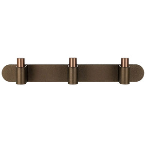 Cuier cu agățători Viefe Casey Rack, maro metalic texturat și bronz mat, 340 × 43 × 62 mm
