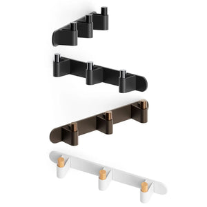 Cuier cu agățători Viefe Casey Rack, negru lava texturat și negru mat, 340 × 43 × 62 mm - imagine 5