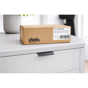 Cutie cu 25 de mânere mobilier Viefe Cruve, negru mat, 45 mm (interax 32 mm) - imagine 2