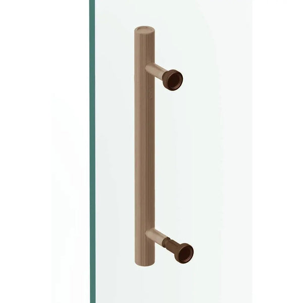 Kit de montaj pe sticlă pentru mâner Viefe Boto, bronz periat, Ø 18 mm - imagine 2