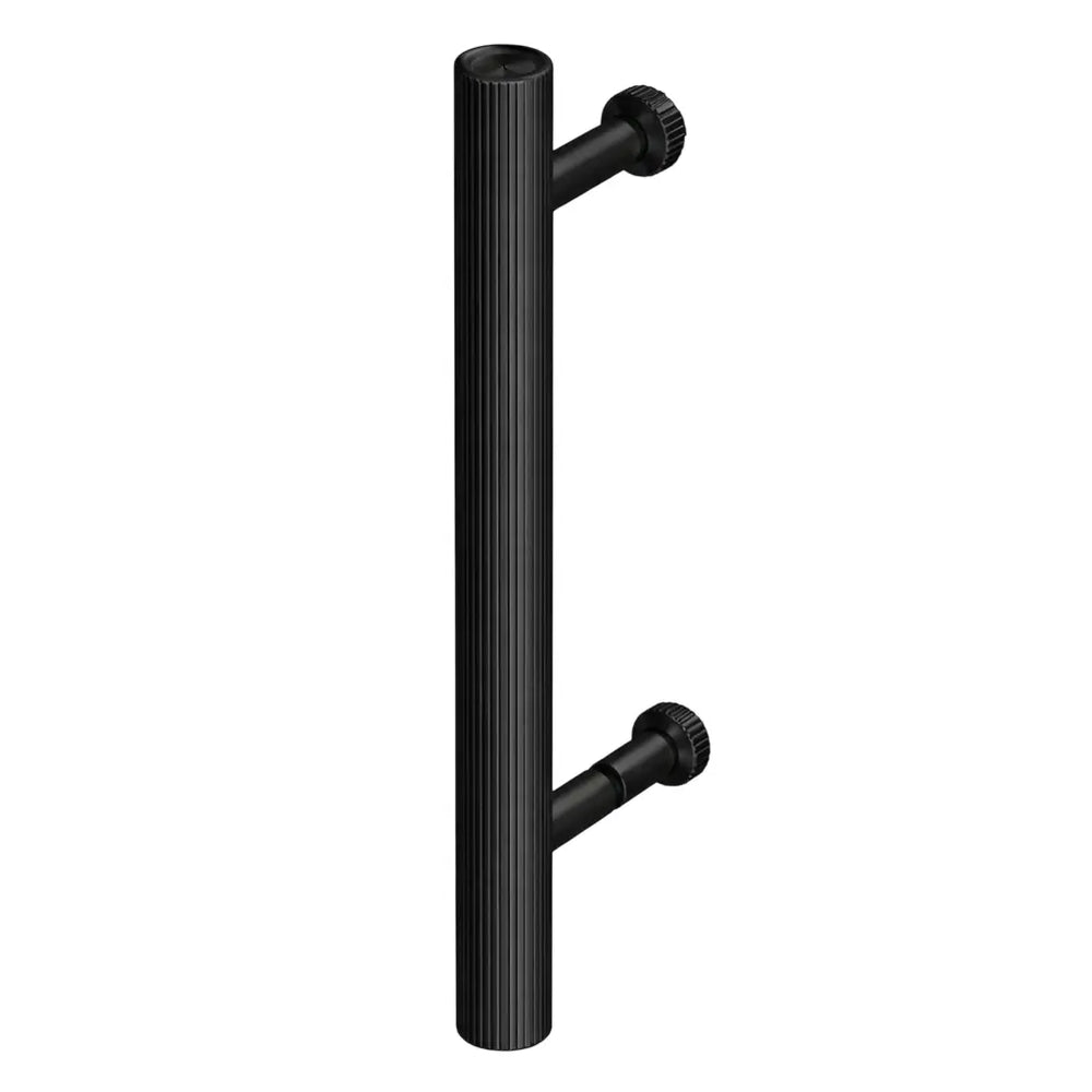 Kit de montaj pe sticlă pentru mâner Viefe Boto, negru periat, Ø 18 mm