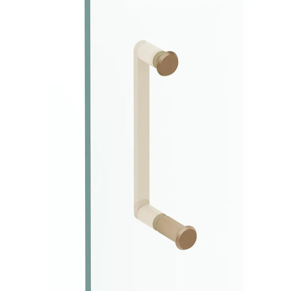 Kit de montaj pe sticlă pentru mâner Viefe Fase, alamă cava periată, Ø 23 mm