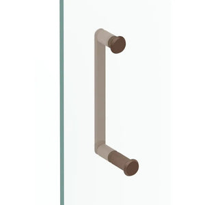 Kit de montaj pe sticlă pentru mâner Viefe Fase, bronz periat, Ø 23 mm