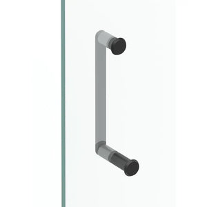 Kit de montaj pe sticlă pentru mâner Viefe Fase, negru titan lustruit, Ø 23 mm