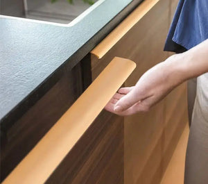 Mâner de mobilier, pentru cant, Amour, auriu, rose, brush, 800mm - lussoline